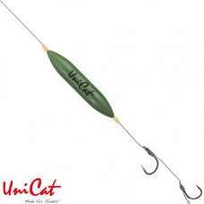 Готовые оснастки на сома UNI CAT CAMOU SUBFLOAT 20g HAIR Rig №4/0+2/0 - 150cm / 85kg