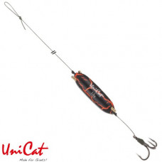 Готовые оснастки на сома UNI CAT POWER RATTLE 15g TREBLE Hook Rig №2/0 - 150cm / 85kg