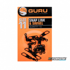 Вертлюг с карабином Guru Swivel Snap Link Size 11