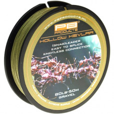 Снаг-лидер плетеный PB Products HOLLOW KEVLAR / 80lb / 50m - Gravel