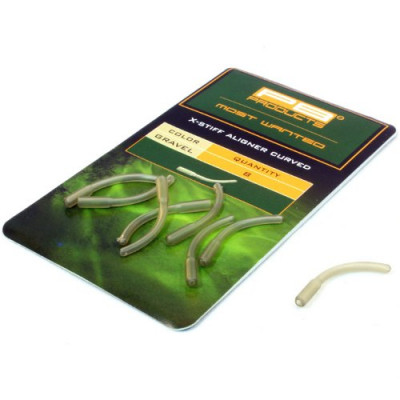 Трубка для крючка PB Products X-Stiff Aligners Curved - Gravel / 8шт.