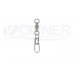 OWNER Застежка с вертлюгом Snagless Snap w/Baiibearing Swivel №4 2шт