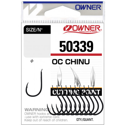OWNER Крючок Cut Chinu black №2/0 9шт