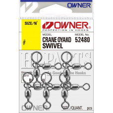 OWNER Вертлюг тройник Crane Oyako Swivel №1х2 5шт