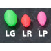 Бусина AQUANTIC® Glow Bead - 7x10mm / Oval - Red - 10шт.