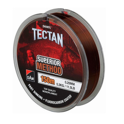 Леска фидерная DAM DAMYL® Tectan Superior FCC method / 150m / 0,25mm / 5,2kg - BROWN