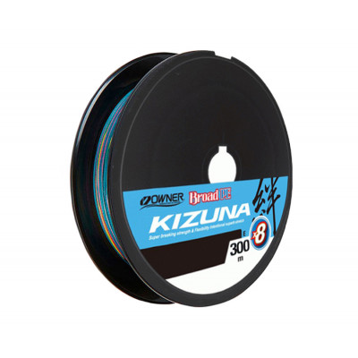 OWNER Шнур Kizuna X8 Broad PE multi color 10м 300м 0,15мм 8,2кг