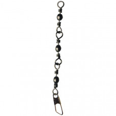 Вертлюг тройной с карабином IRON TROUT Sbirolino Swivel Chains №16 - 5шт.