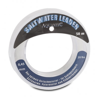 Лидер моно AQUANTIC® Saltwater Leader - 0.90mm / 80lb / 50m - Clear