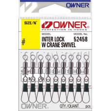 OWNER Застежка с вертлюгом Inter Lock W Crane №4 4шт