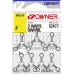OWNER Вертлюг тройник 3 Ways Swivel №3/0 3шт