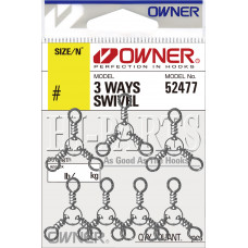 OWNER Вертлюг тройник 3 Ways Swivel №9 11шт