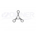 OWNER Вертлюг тройник 3 Ways Swivel №3/0 3шт