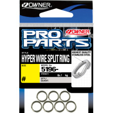 OWNER Кольцо заводное Split Ring Hyper Wide steel №4 10шт