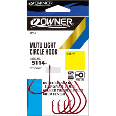 OWNER Крючок Mutu Light red №6 10шт