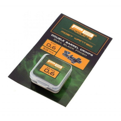 Трубки обжимные PB Products Double Barrel Crimps - 0,6mm / 5mm / Black - 50шт.