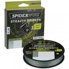 Леска плетеная SPIDER WIRE® STEALTH® SMOOTH X8 PE BRAID - 0.07mm / 150m / 6kg - MOSS GREEN