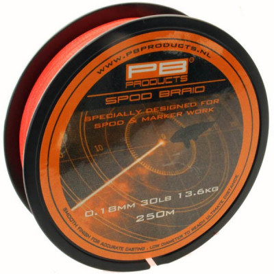 Леска плетеная PB Products SPOD & MARKER Braid - 0.18mm / 250m - Fluo Orange