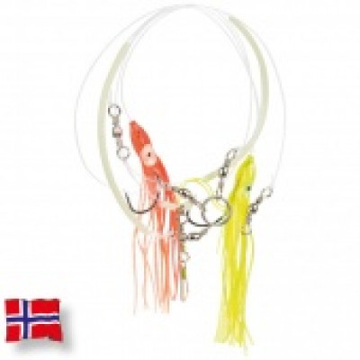 Оснастка морская AQUANTIC® Natural Bait Leader NORGE Rig - №4/0 / 1.20mm / 170cm / 120lbs - White