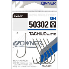 OWNER Крючок Tachiuo w/eye nickel №2 6шт