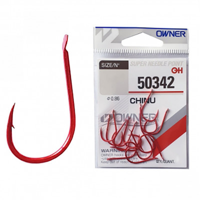 OWNER Крючок Chinu red №1 14шт