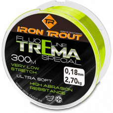 Леска для ловли форели IRON TROUT TREMA Special - 300m / 0,20mm / 3.20kg - Fluo Green