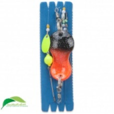 Оснастка морская AQUANTIC® Flatfish Spoon Rig - №1/0+1/0 / 0.50/0.40mm / 110cm / 60g - RB