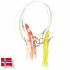 Оснастка морская AQUANTIC® Natural Bait Leader NORGE Rig - №4/0 / 1.20mm / 170cm / 120lbs - Red