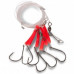Оснастка морская AQUANTIC® Redfish System Circle Hook Rig - №6/0 / 0.80 / 600cm - Fluo Red
