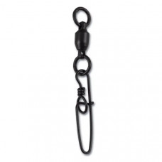 Вертлюг с карабином AQUANTIC® BB Double Insurance Swivel - № 4 / 40kg / 42mm - 6шт.