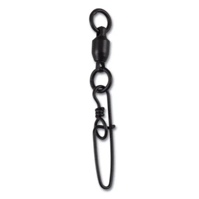 Вертлюг с карабином AQUANTIC® BB Double Insurance Swivel - № 4 / 40kg / 42mm - 6шт.