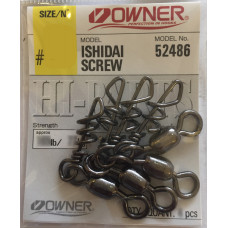 OWNER Застежка с вертлюгом Shidai Screw №2/0 4шт