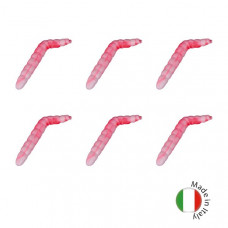 Силиконовые приманки плавающие IRON TROUT BACO / 4cm / Sweet / White-Red - 6шт.