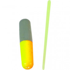 Цилиндр плавающий со стопором IRON TROUT Pilot Stick - L / 4 x 18mm - Yellow/Orange/Grey - 8шт.