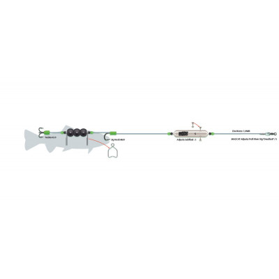 Готовые оснастки на сома MADCAT® ADJUSTA PROFI RIVER RIGS «DEAD BAIT» - S