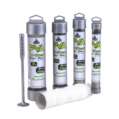 Сетка быстрорастворимая в тубе ANACONDA Fast Melt PVA X-Mesh Funnel & Plunger System 35mm / 7m