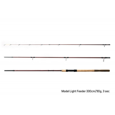 Удилища фидерные Delphin MAGMA M3 Light feeder 3+5 tips / 330cm - 90g