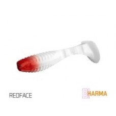 Виброхвост DELPHIN KARMA UVs / 8cm / RED FACE - 5шт.