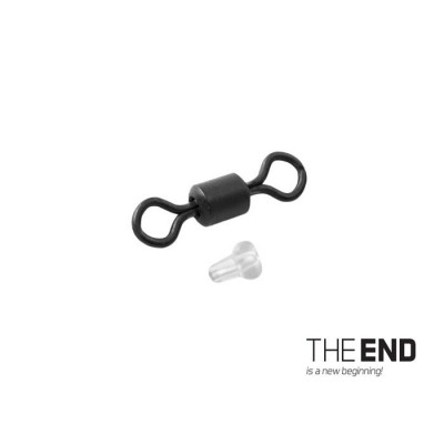 Вертлюг + стопор DELPHIN THE END Carp Swivel Ronnie №9+ Hook Stopper / 20+10шт