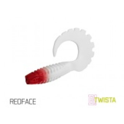 Твистер DELPHIN TWISTA UVs / 8cm / RED FACE - 5шт.
