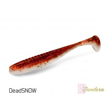 Виброхвост плавающий DELPHIN ZANDERA FlexiFLOAT UVs / 12cm / DEAD SNOW - 5шт.