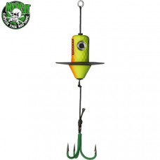 Блесны вертикальные MADCAT® A-STATIC SILENT TEASER Treble Hook - 200g - FIRETIGER UV