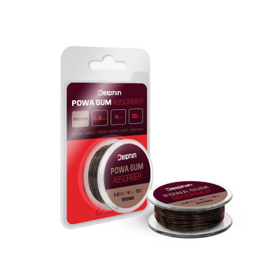 Амортизатор латексный Delphin POWA GUM Absorber - 0.8mm / 6kg / 8m - Brown