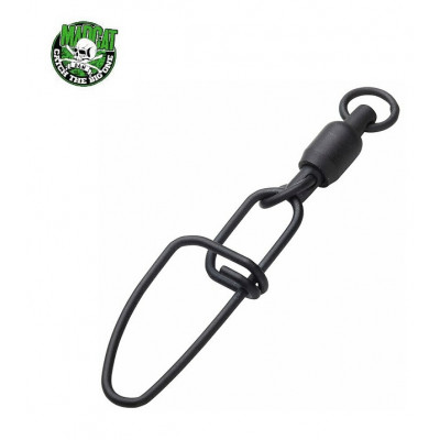 Вертлюг с застежкой MADCAT® STAINLESS BALL BEARING SWIVEL WITH CROSSLOCK SNAP / 75 kg - 3 шт.