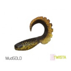 Твистер DELPHIN TWISTA UVs / 10cm / MUD GOLD - 5шт.