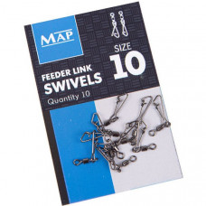 Вертлюг с карабином MAP Feeder Link Swivel №10 / 10шт.