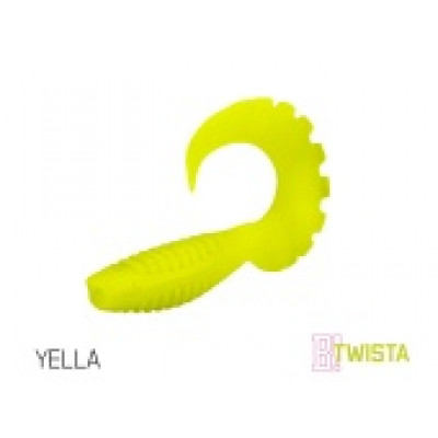 Твистер DELPHIN TWISTA UVs / 10cm / YELLA - 5шт.
