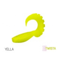 Твистер DELPHIN TWISTA UVs / 8cm / YELLA - 5шт.
