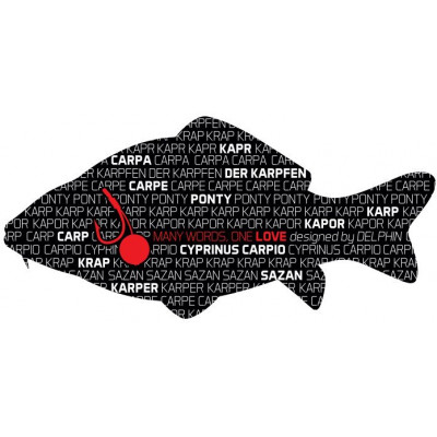 Наклейка Delphin CARP WORDS Sticker / 100x46,5mm