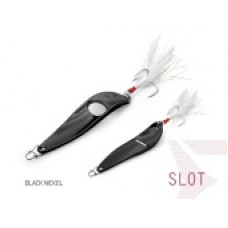 Блесна колеблющаяся DELPHIN SLOT Hook №4 / 7cm / 15g - BLACK NICKEL